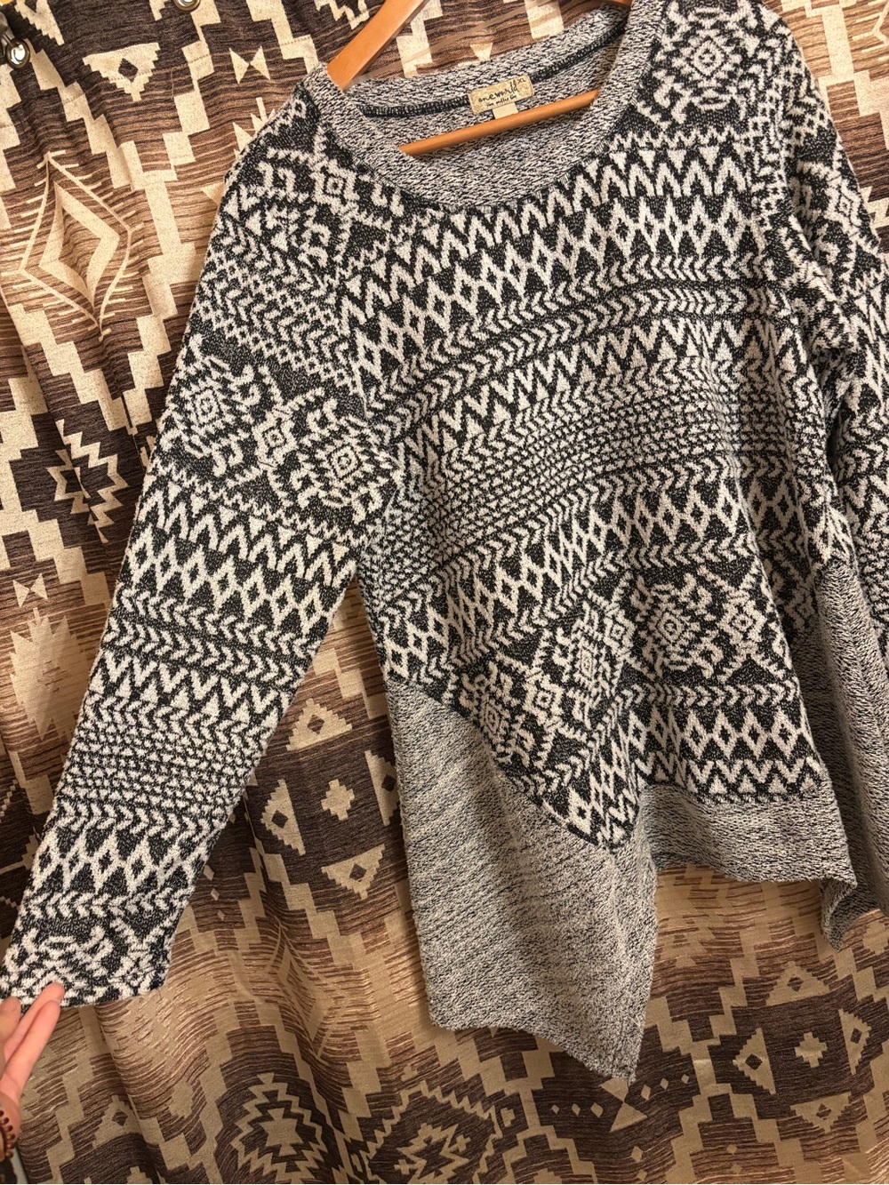 Women’s One World “Charming Art” Western Tunic Top Size XL - Picture 3 of 7